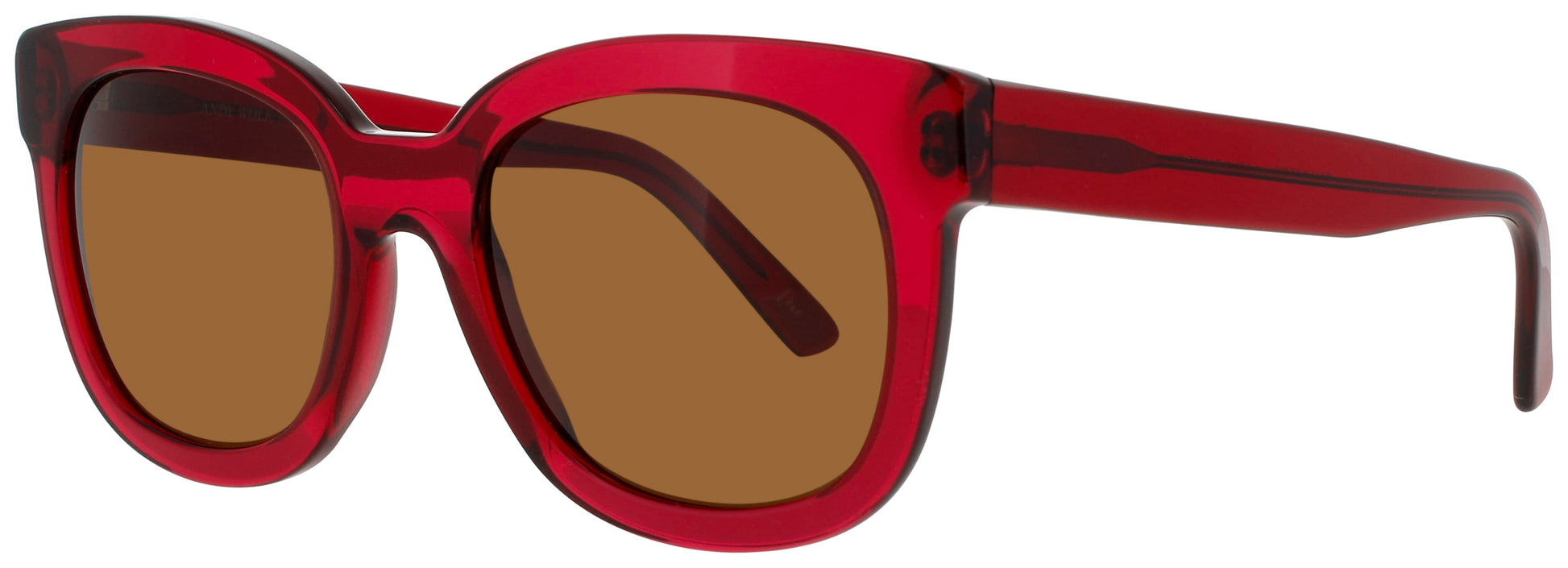 ANDY WOLF SALVATORE Frame RED Lens BROWN