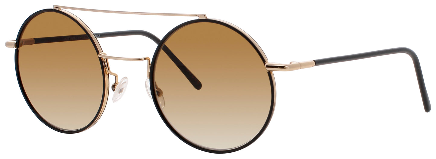 ANDY WOLF TATI B.  Frame GOLD/BLACK Lens BROWN MIRROR