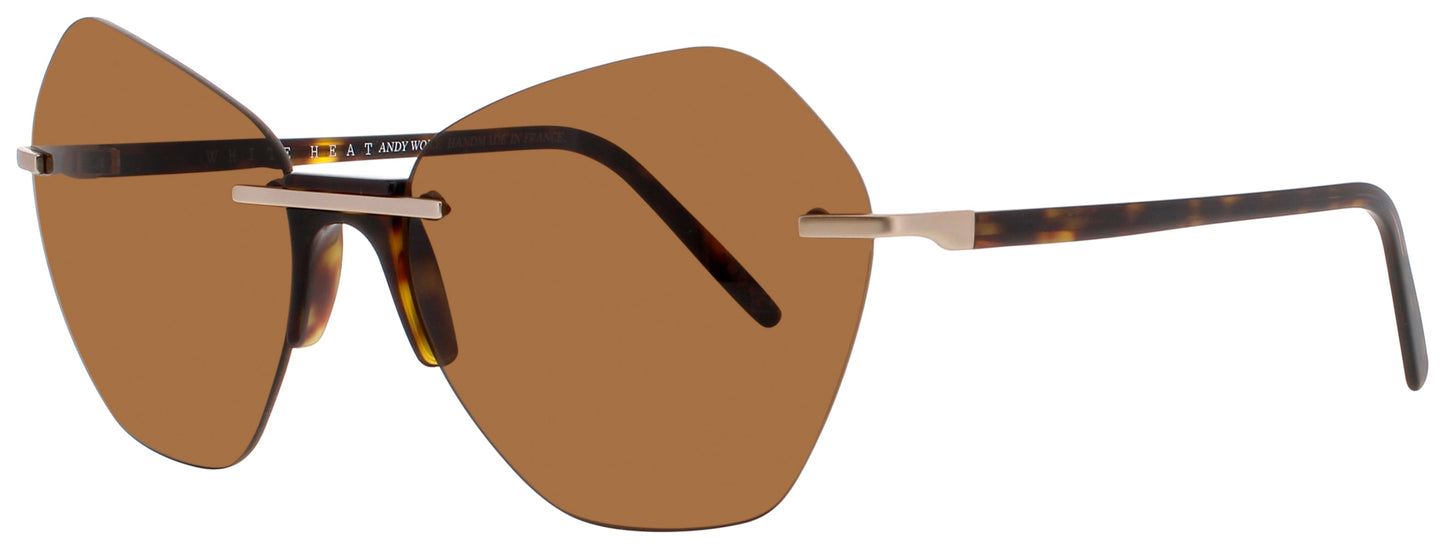 ANDY WOLF CALLA  Frame GOLD/BLACK Lens BROWN
