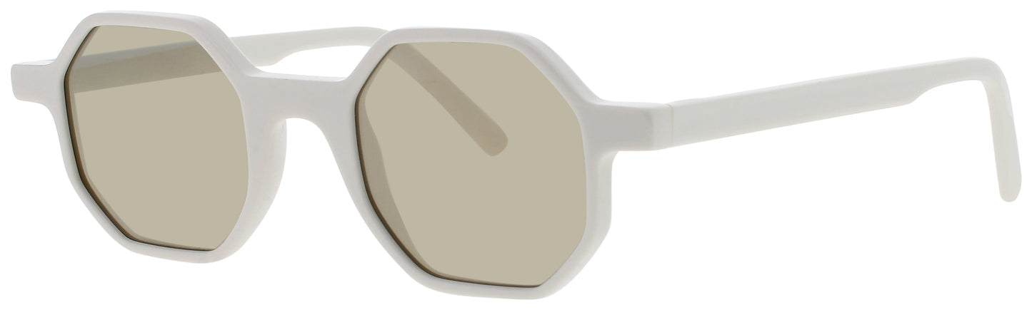 ANDY WOLF ALFONS Frame WHITE Lens TAN