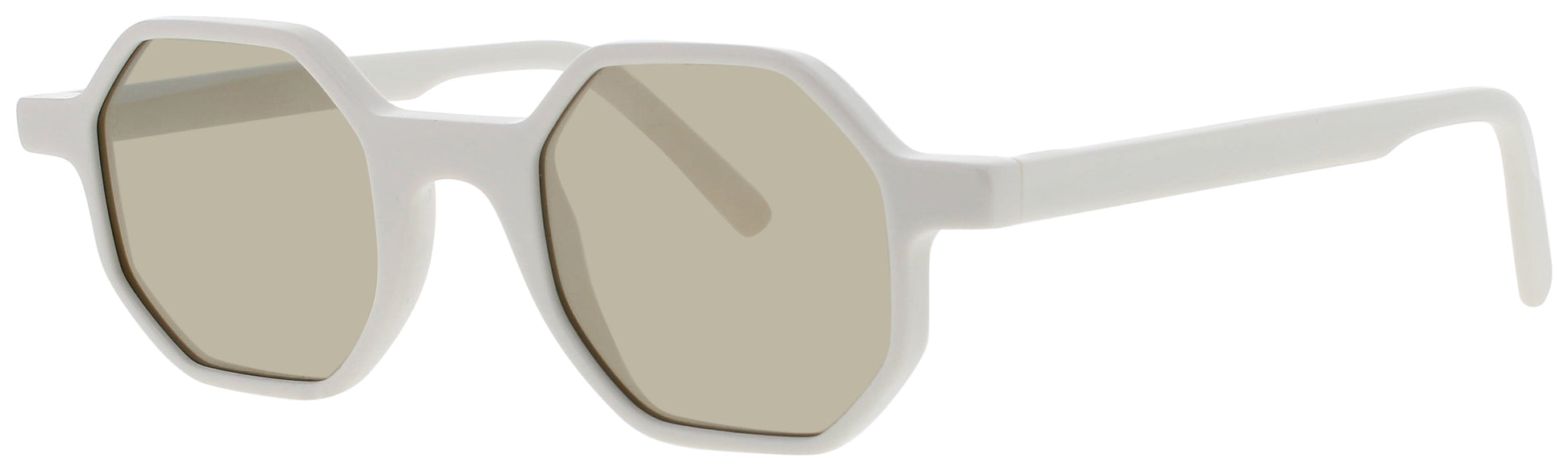 ANDY WOLF ALFONS Frame WHITE Lens TAN