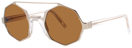 ANDY WOLF ARLO  Frame LIGHT GOLD Lens  BROWN