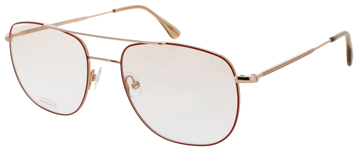 ANDY WOLF 4741 Frame ROSEGOLD RED Lens DEMO