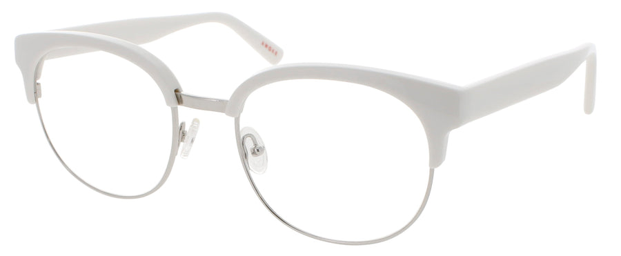 ANDY WOLF 4576 Frame WHITE SILVER Lens DEMO