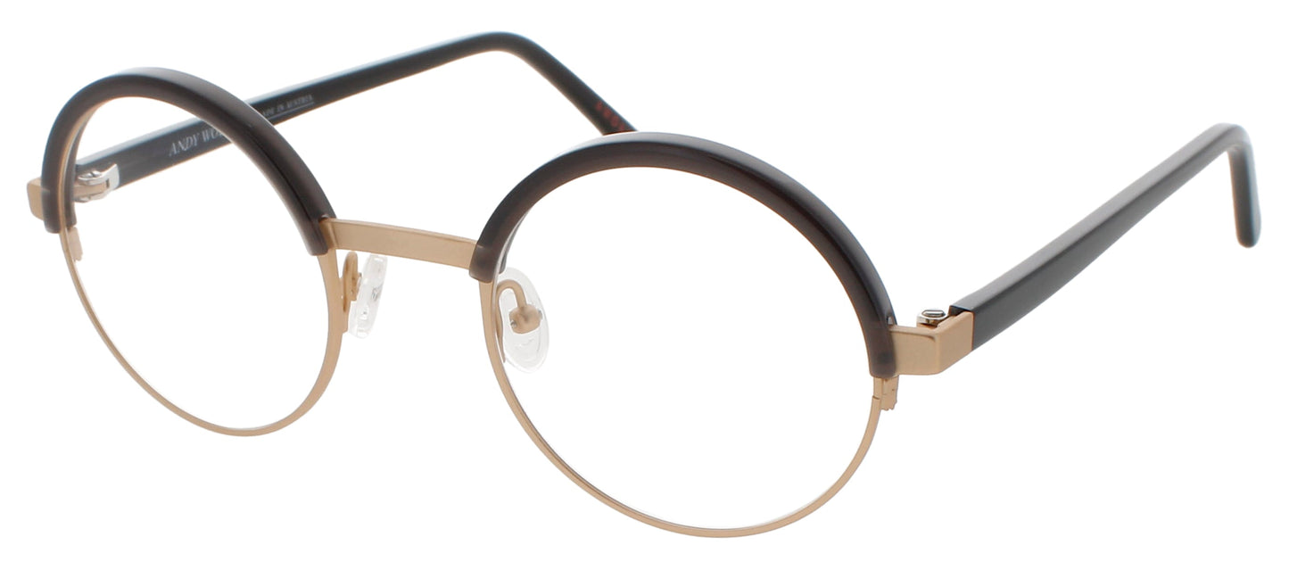 ANDY WOLF 4577 Frame BROWN GOLD Lens DEMO