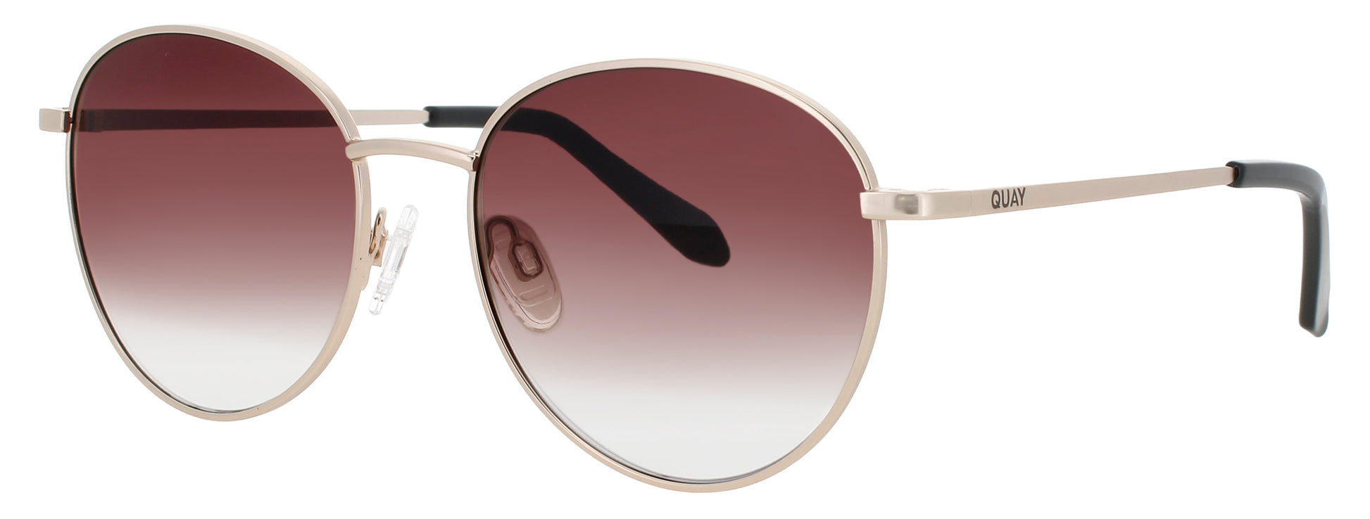 QUAY LOOP ME IN Frame GOLD Lens BROWN FADE