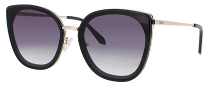 QUAY FLAT OUT Frame GOLD / BLACK Lens GREY GRADIENT