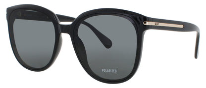 QUAY RENT FREE Frame SHINY BLACK / GOLD Lens GREEN TINT