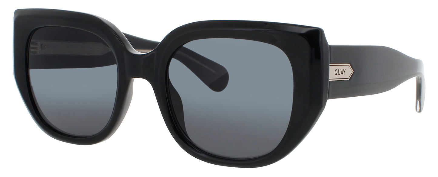QUAY BUSY BUSY Frame BLACK / GOLD Lens SMOKE