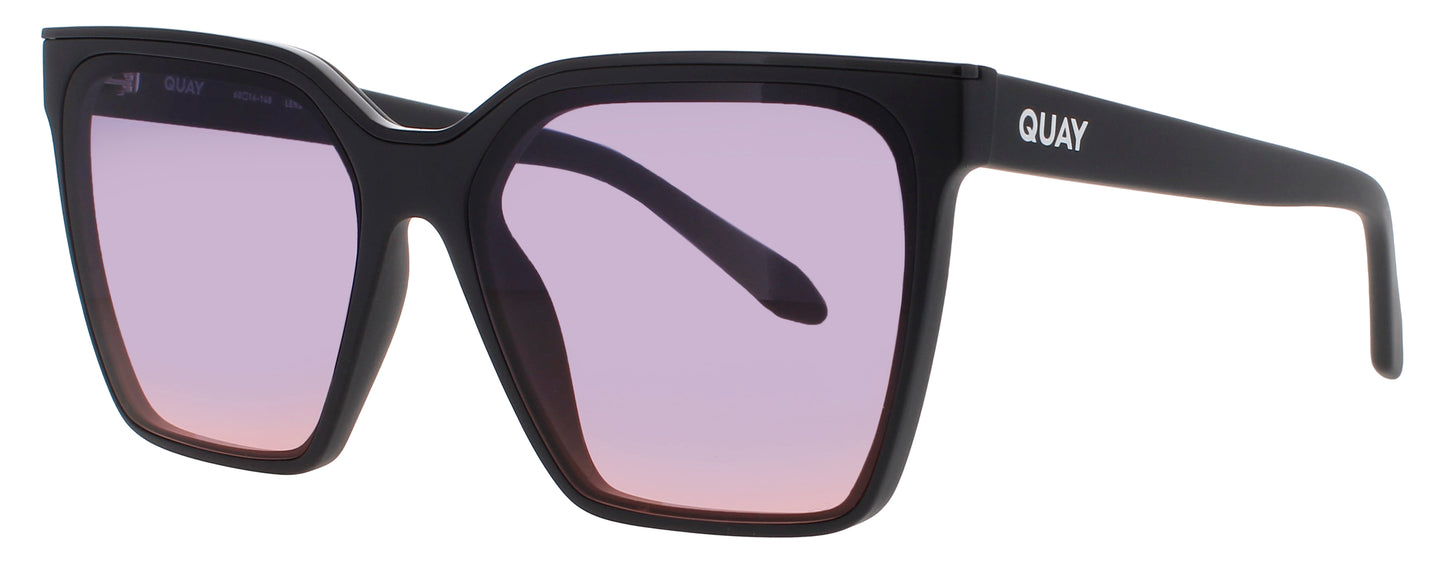 QUAY LEVEL UP Frame MATTE BLACK Lens DUSK/PINK
