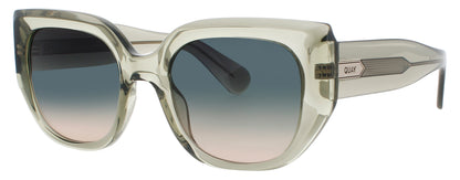 QUAY BUSY BUSY Frame CRYSTAL MOSS Lens PALM TAUPE