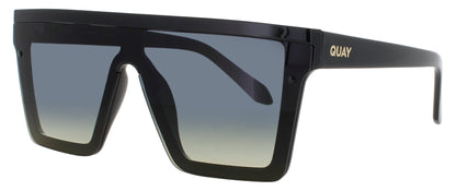 QUAY HINDSIGHT Frame BLACK  Lens SMOKE TO GREEN GRADIENT