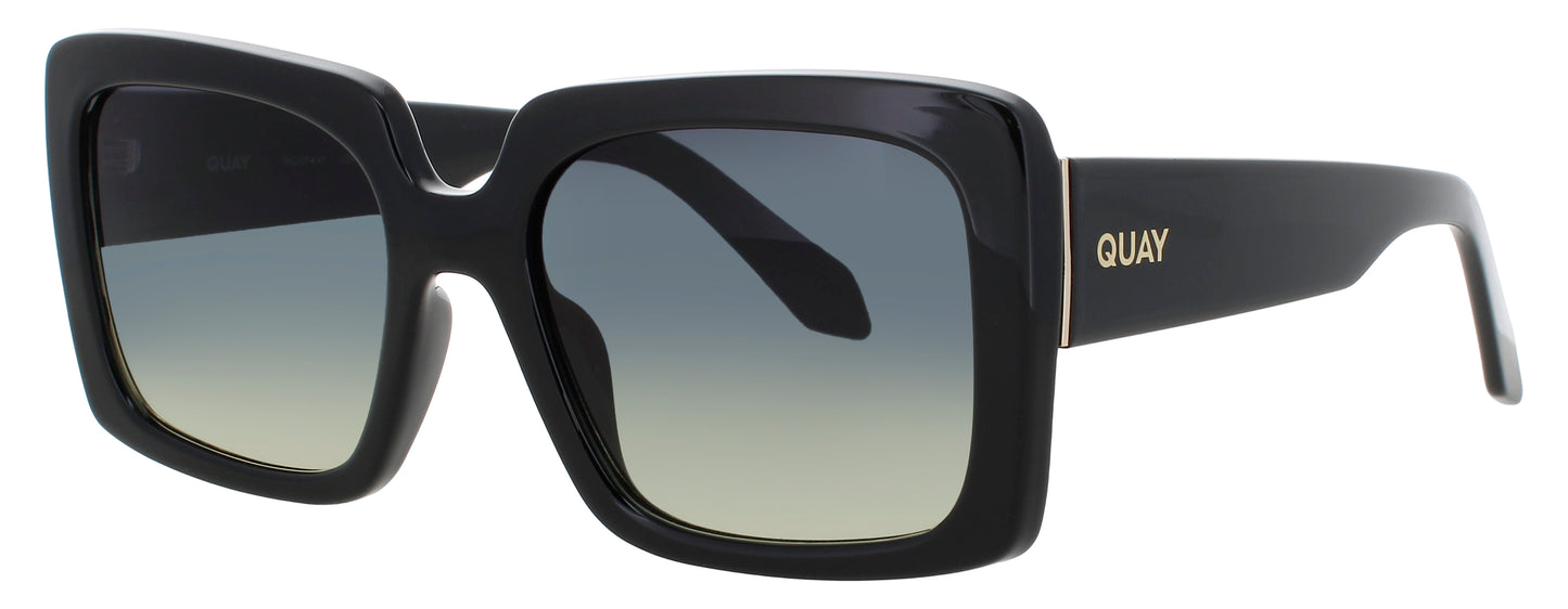 QUAY TOTAL VIBE Frame BLACK Lens SMOKE TO GREEN GRADIENT