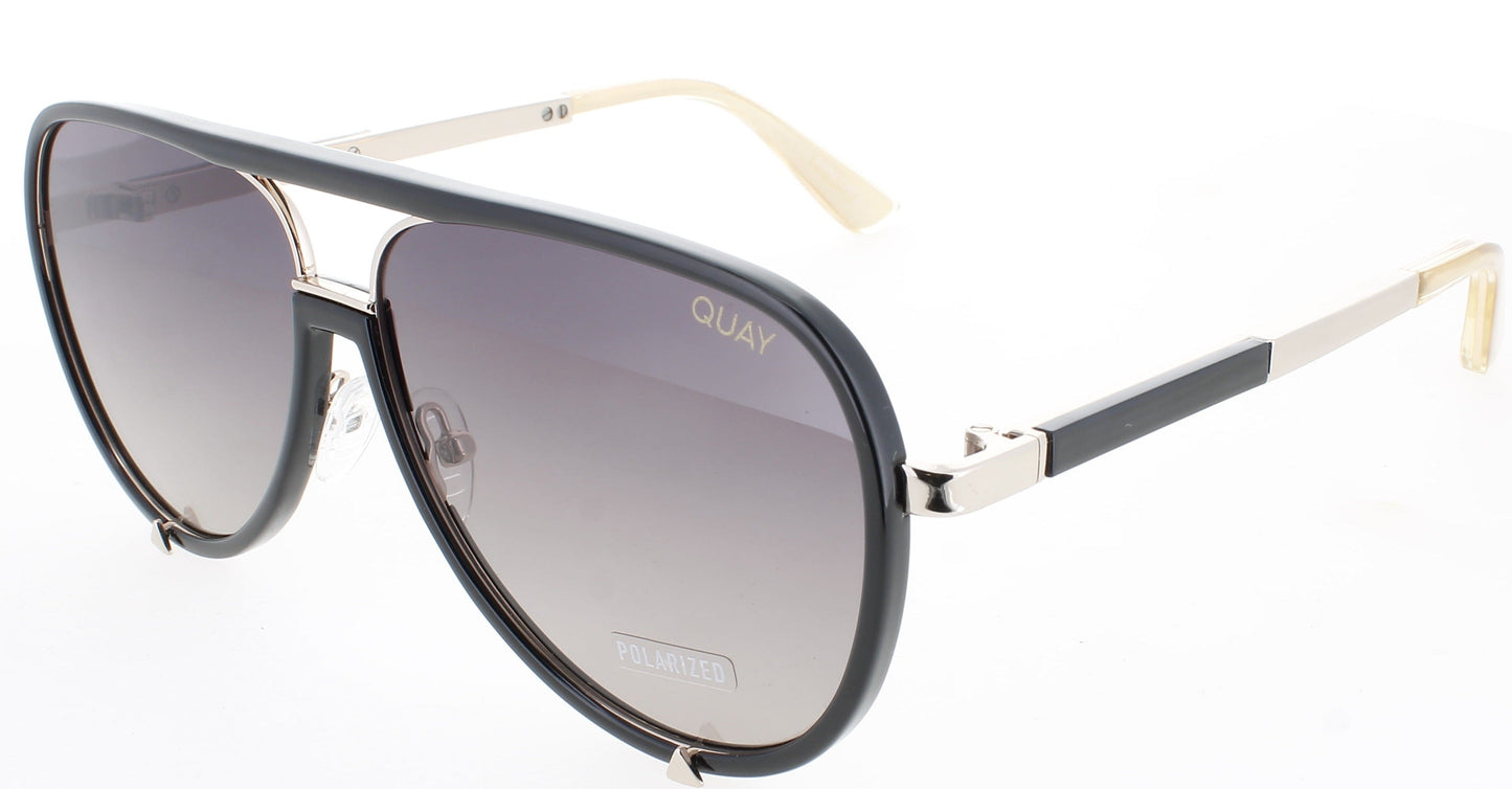 QUAY HIGH PROFILE Frame BLACK GOLD Lens SMOKE TAUPE POLARIZED