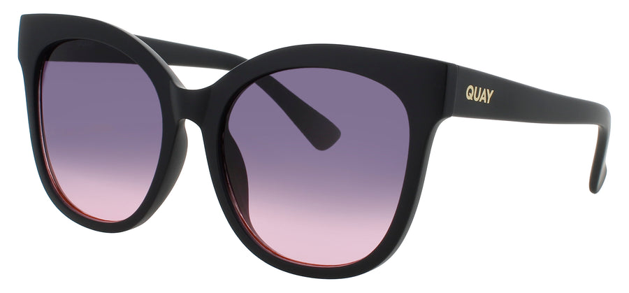 QUAY IT’S MY WAY Frame MATTE BLACK Lens BLACK TO PINK GRADIENT
