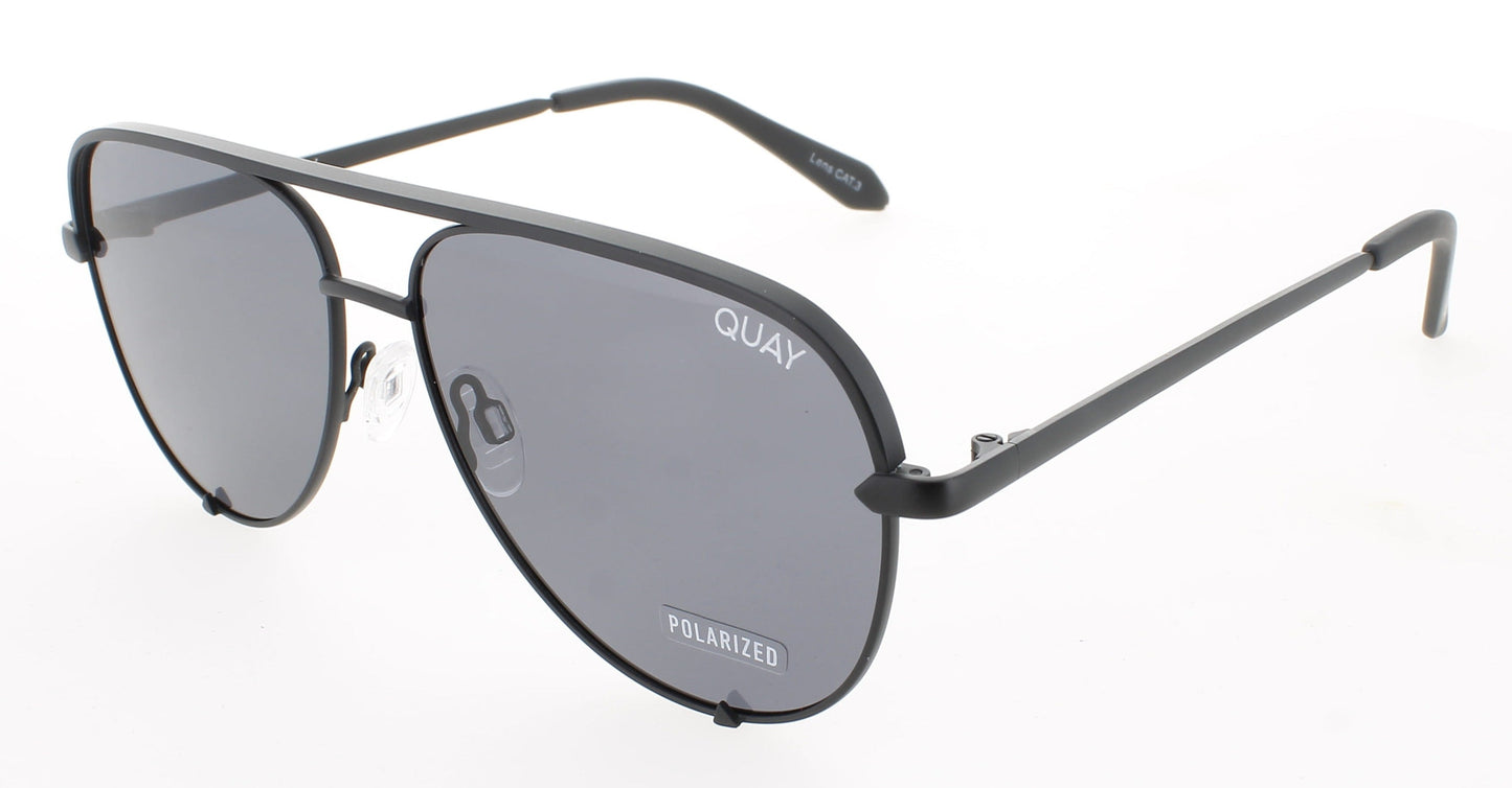 QUAY HIGH KEY MICRO Frame BLACK Lens SMOKE POLARIZED