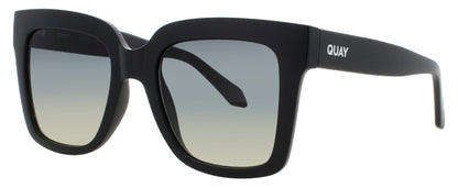 QUAY ICY Frame MATTE BLACK Lens SMOKE TO GREEN GRADIENT
