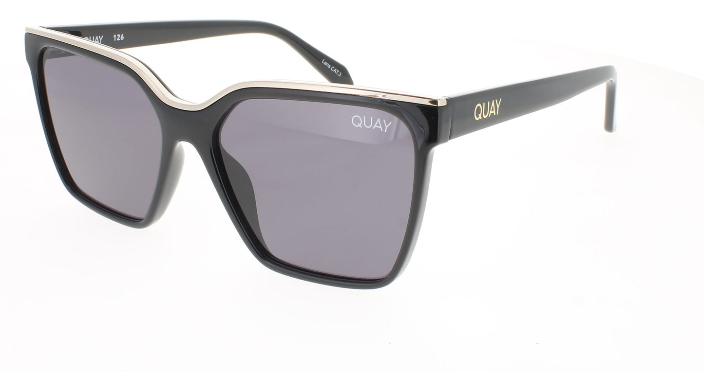 QUAY LEVEL UP RX Frame BLACK GOLD Lens SMOKE