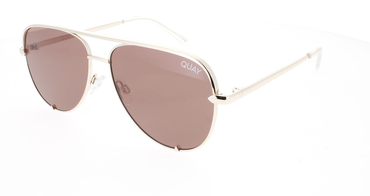 QUAY HIGH KEY MICRO RX Frame GOLD Lens BROWN