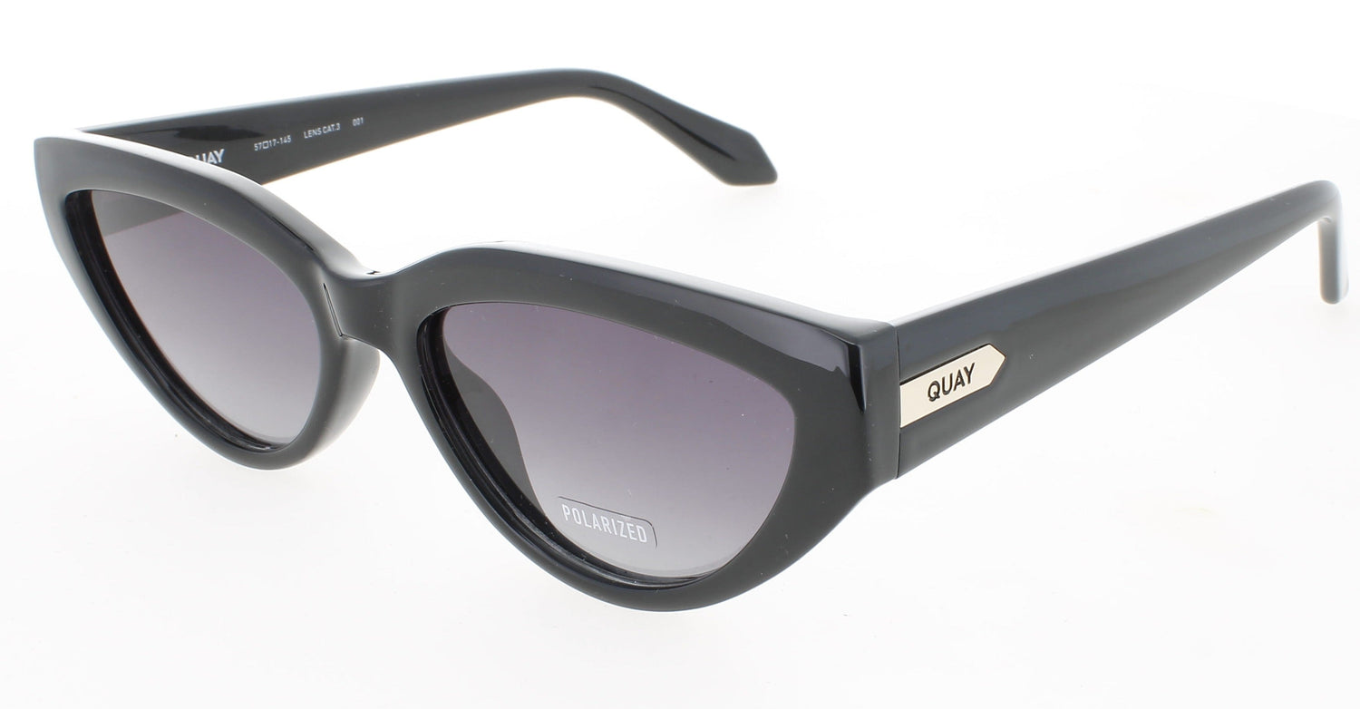 QUAY NARROW DOWN Frame BLACK Lens SMOKE POLARIZED