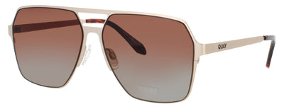 QUAY BACKSTAGE PASS Frame GOLD Lens BROWN GRADIENT POLARIZED