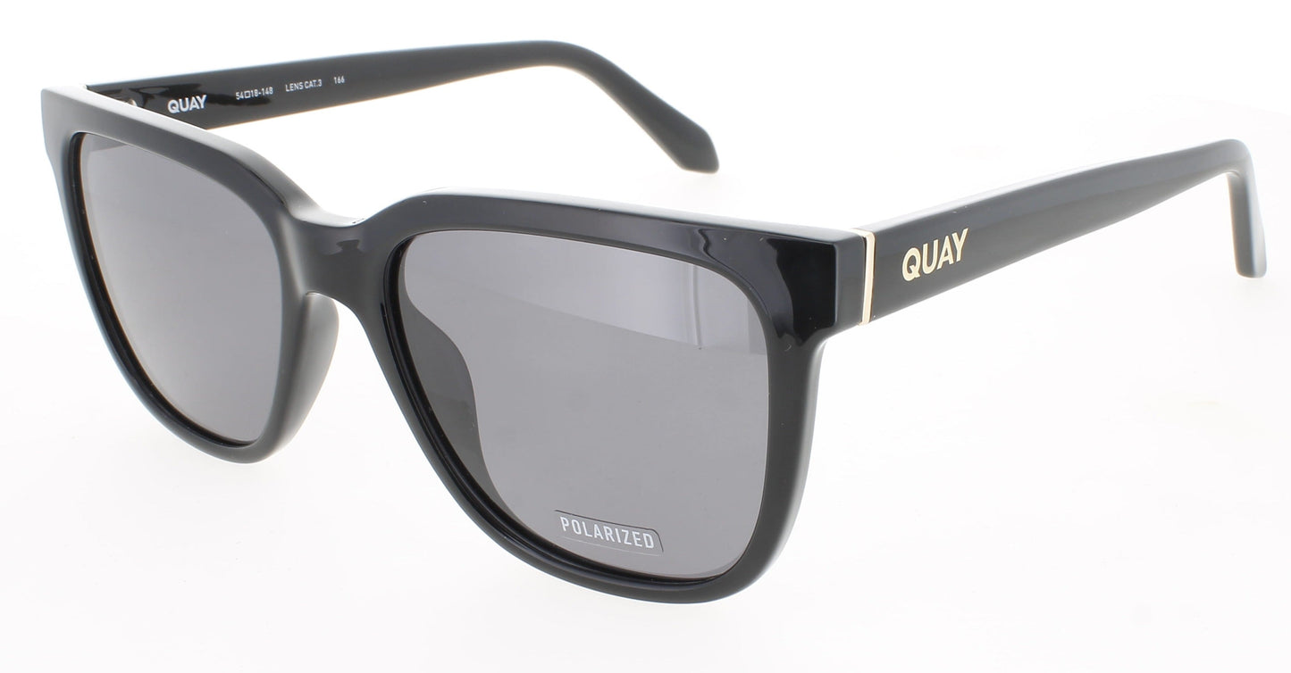 QUAY WIRED STANDARD Frame BLACK Lens SMOKE POLARIZED