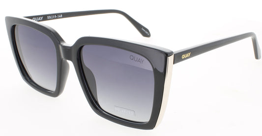 QUAY FRONT COVER Frame BLACK Lens SMOKE POLARIZED