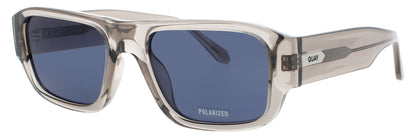 QUAY NIGHT CAP Frame CRYSTAL GREY / SILVER Lens GREY POLARIZED