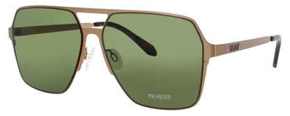 QUAY BACKSTAGE PASS Frame GOLD / TORTOISE Lens GREEN POLARIZED