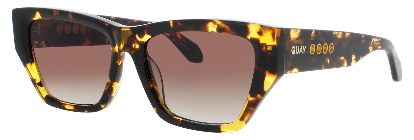 QUAY NO APOLOGIES Frame YELLOW TORTOISE Lens BROWN GRADIENT