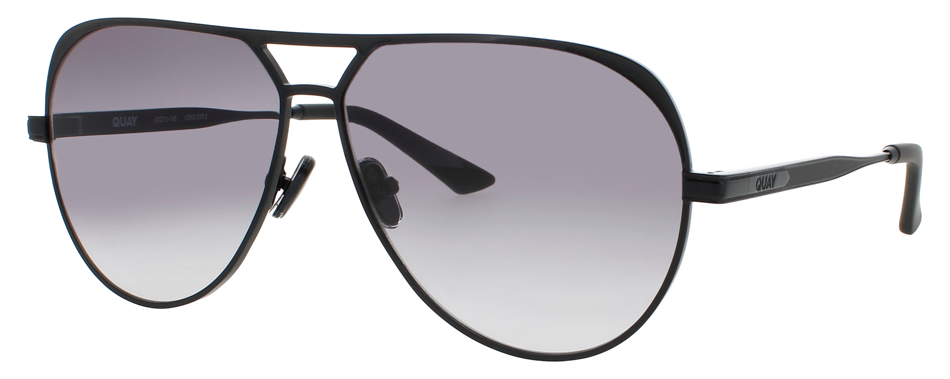 QUAY OPEN TAB Frame BLACK / GOLD Lens SMOKE GRADIENT
