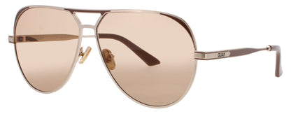 QUAY OPEN TAB Frame GOLD/DOE Lens TAN