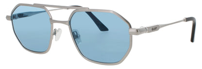 QUAY EN ROUTE Frame BRUSHED SILVER Lens BLUE TINT