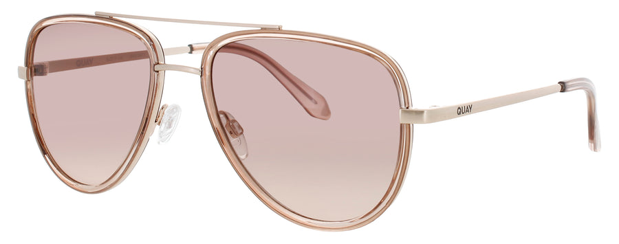 QUAY ALL IN MEDIUM Frame DOE Lens BROWN FAWN