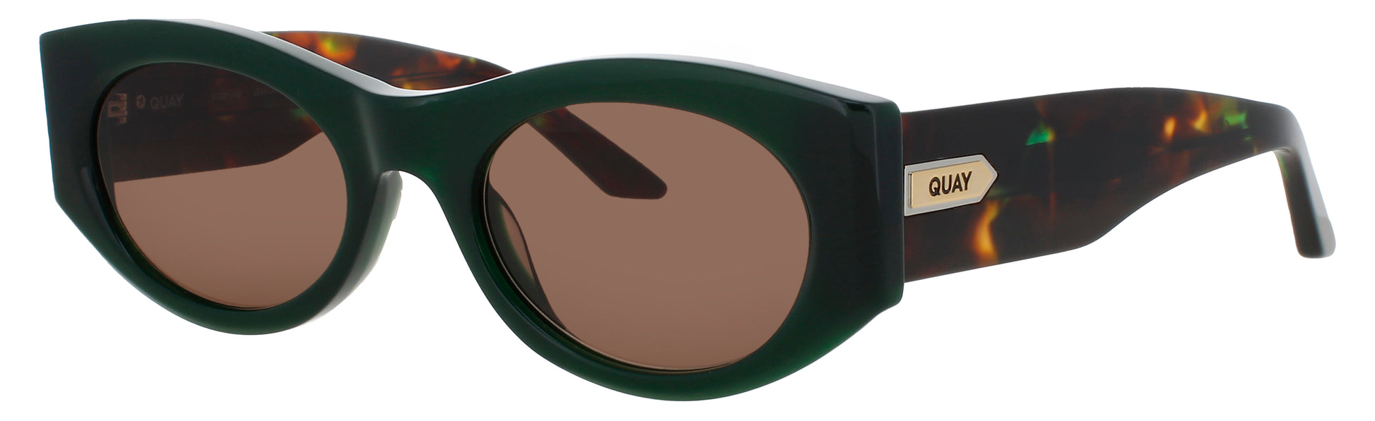 QUAY SO WHAT Frame DEEP GREEN Lens BROWN TINT