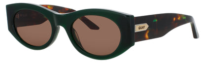 QUAY SO WHAT Frame DEEP GREEN Lens BROWN TINT