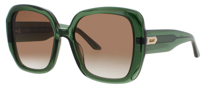 QUAY FULL GLAM Frame CRYSTAL SAGE / GOLD Lens GREEN GRADIENT