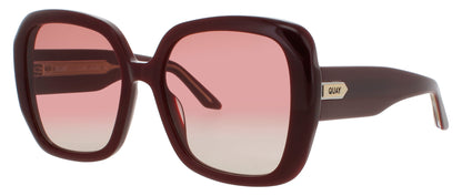 QUAY FULL GLAM Frame BURGUNDY Lens ROSE GRADIENT