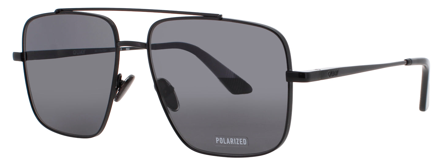 QUAY LEVEL OUT Frame BLACK Lens BLACK POLORIZED