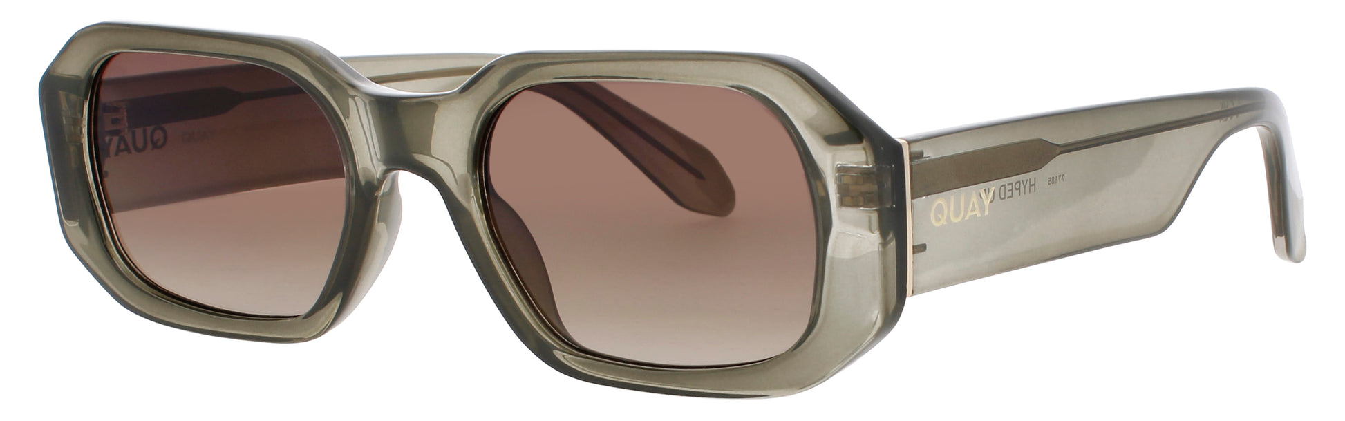 QUAY HYPED UP Frame JADE Lens BROWN