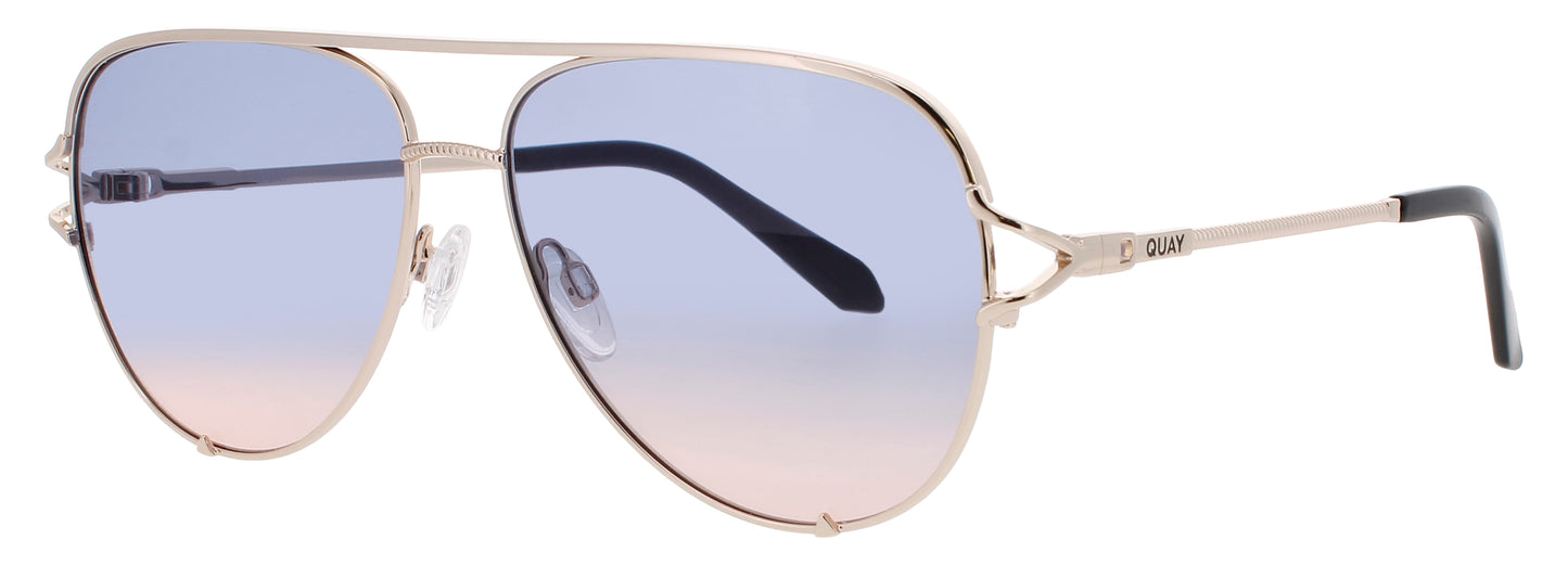 QUAY HIGH KEY TWIST Frame GOLD Lens BLUE/ROSE