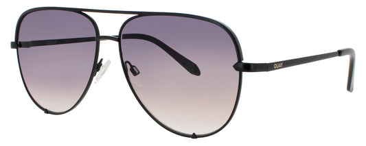 QUAY HIGH KEY Frame SHINY BLACK Lens PURPLE  TO BROWN GRADIENT