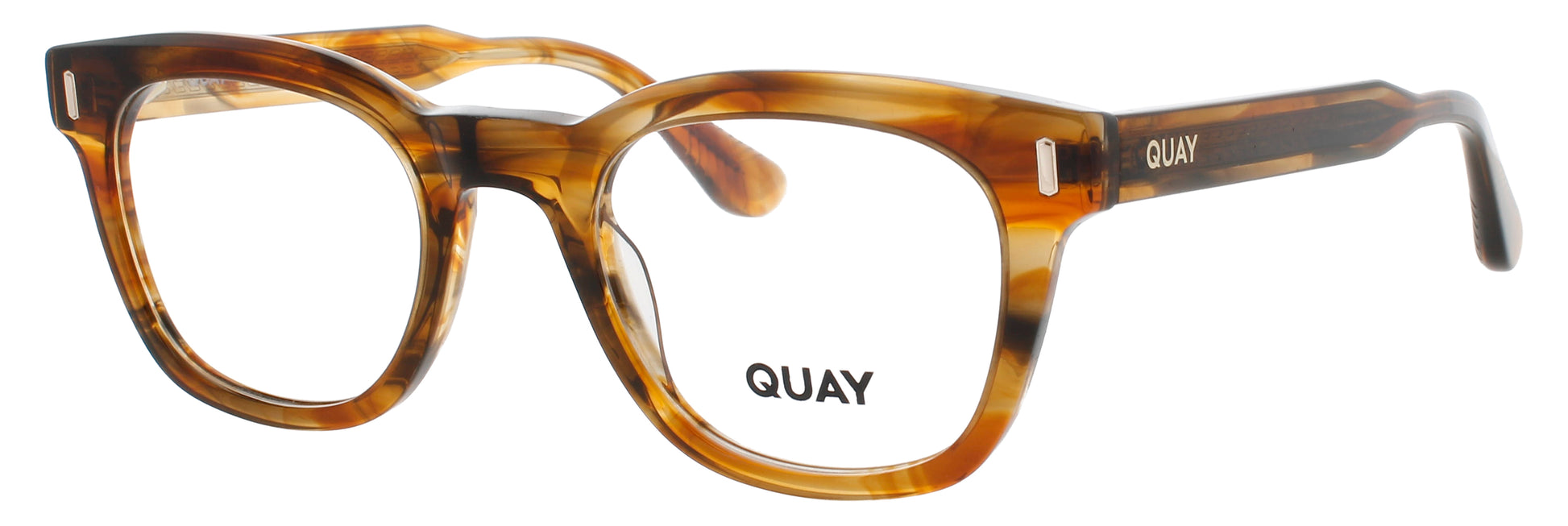 QUAY YOUR HONOR RX Frame COFFEE SWIRL Lens DEMO