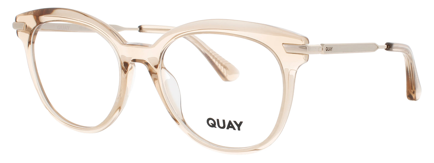 QUAY PENCIL ME IN RX Frame CRYSTAL NUDE / GOLD Lens DEMO