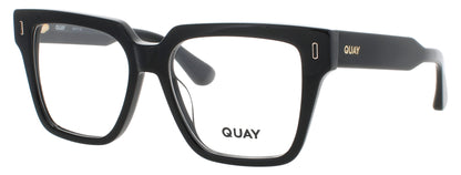 QUAY BOLD TYPE RX Frame SHINY BLACK / GOLD Lens DEMO