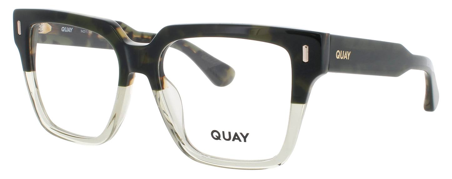 QUAY BOLD TYPE RX Frame CRYSTAL MINT / TORTOISE Lens DEMO