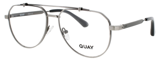 QUAY ALL CAPS RX Frame BRUSHED GUNMETAL Lens DEMO