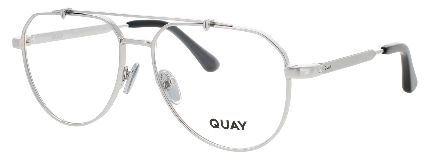 QUAY ALL CAPS RX Frame SILVER Lens DEMO