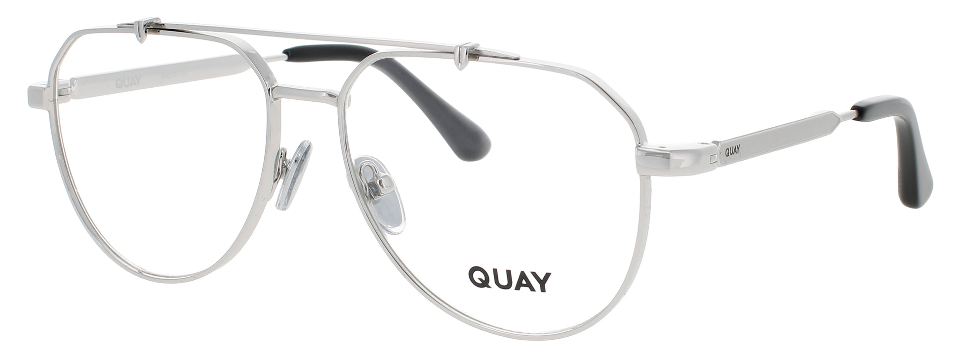 QUAY ALL CAPS RX Frame SILVER Lens DEMO