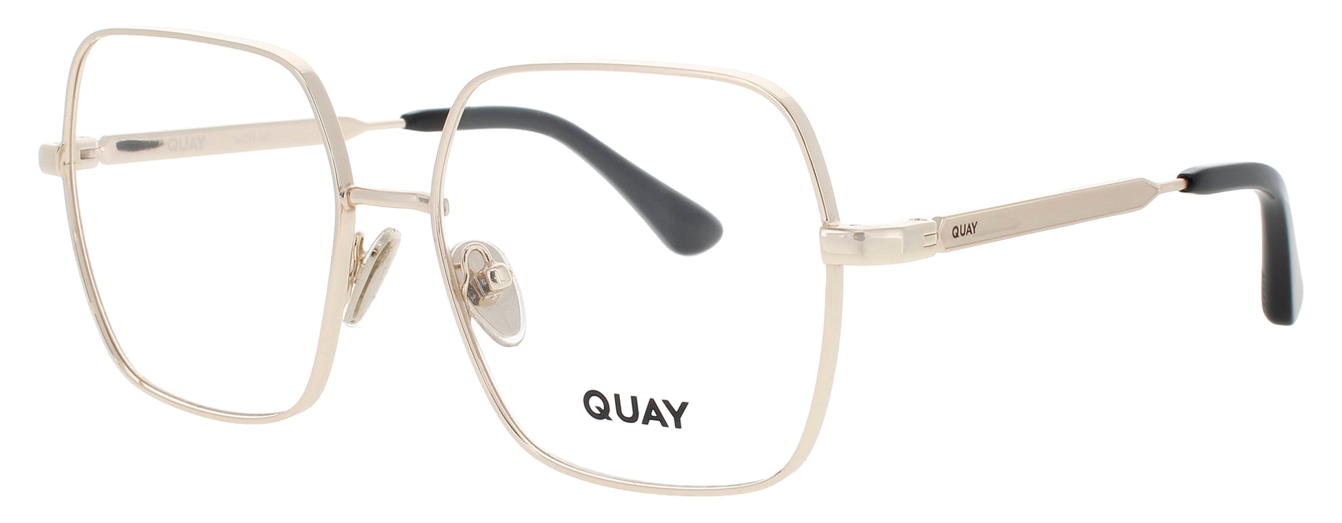 QUAY LOOK IT UP RX Frame GOLD / BLACK Lens DEMO